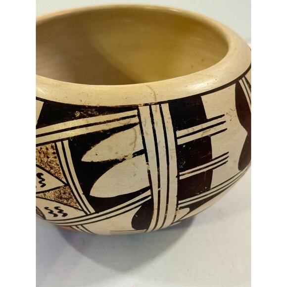 Vintage Ivora Kaye Hopi Pottery Bowl Signed Native American Art READ - Picture 5 of 14